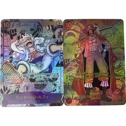 Anime OPCG Collection Card OP05 OP09 Manga SEC Monkey D Luffy Gol D Roger Refractive Color Flash Car
