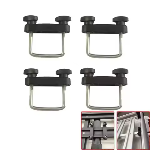 4 PCS Car Roof Rack Basket U-Bolt Clamps Mounting Fitting Kit