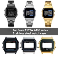 Metal Watch Case Mod Kit for Casio A158 A159 A168 AW158 A158WA A159W-N1 Stainless Steel Case and Str