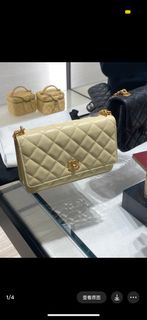 23S Chanel wallet on chain✨小雞黃山茶花扣Woc