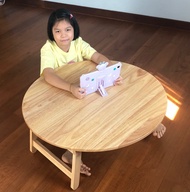 โต๊ะญี่ปุ่นกลมพับได้ เส้นผ่าศูนย์กลาง 80 cm. สูง 31 cm. สีธรรมชาติ