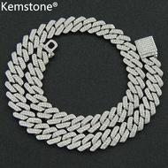 Kemstone ฮิปฮอป Zircon ทั้งหมดสร้อยคอโซ่ชุบเงินสำหรับผู้ชายของขวัญโซ่ข้อมือเครื่องประดับ