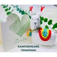 Handmade wool Alpaca keychain-KamiThoHoang