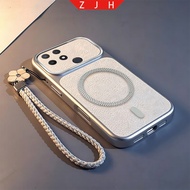 Case For OPPO A15 A15S A35 phone case new design mesh grille magnetic suction ring shockproof Casing