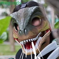 MXGOODS 3D Dinosaur Mask, Movable Mouth Lifelike Dinosaur Mask Headwear, Safe Sound 3D Dinosaur Claw