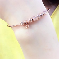 Pure Russia 585 Ladies Purple Gold Small Waist Bracelet Simple 18k Color Gold Screw Bracelet
