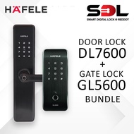 Hafele Digital Door Lock DL7600 + Digital Gate Lock GL5600 Bundle Set | Installation Included