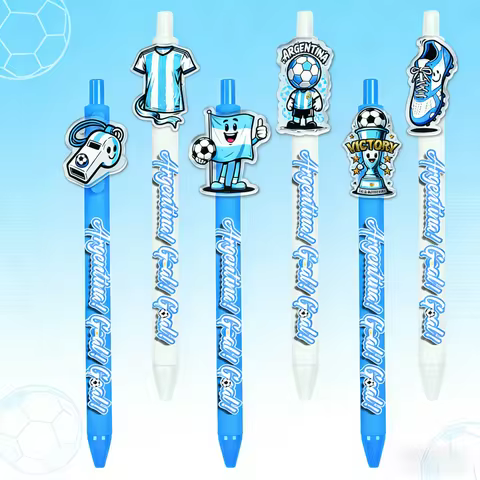 12PCS/24PCS Argentina Football Team 2026 World Cup Creative Design Ballpoint Pens Portable Office St