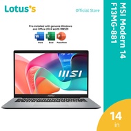 MSI Modern 14 F13MG-881 14" FHD Laptop Urban Silver  (i5-1334U16GB512GBW11H&S) SN
