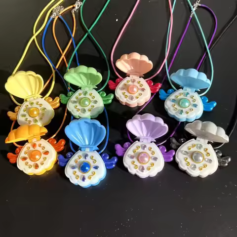 Mermaid Melody Cosplay Prop - Mermaid Heart Pendant & Transformer Necklace, Pearl Mermaid Accessory 