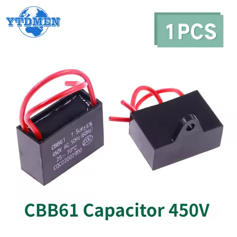 CBB61 Capacitor 450vac Fan Starting Capacitor 450V Fan Capacitors 1UF/1.2UF/1.5UF/2UF/2.5UF/3UF/4UF/