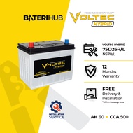 [Installation Provided] 75D26L/R Voltec Hybrid WET | Car Battery Perdana Exora X70 NS70/L BateriHub