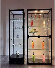 💎全新 加厚鋼化玻璃 手辦展示櫃 展示櫃 玻璃儲存櫃 公仔展示架 展櫃 櫥櫃 層櫃 酒櫃 玩具櫃 陳列架 貨櫃 邊櫃 Display Stand 儲物櫃 置物櫃 模型櫃
