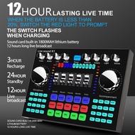 [FAST ERA]-2X K1 Live Sound Card Portable Bluetooth Sound Card Profession Adjustable Volume Audio fo