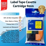 Label Tape TZE-621 TZE621 621 9mm x 8m Black On Yellow Printer Brother FPTS620
