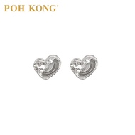 POH KONG 375/9K White Gold Heart Stud Earrings_E11ES04PM02