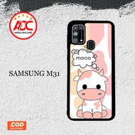 HP Samsung M31 case, Samsung M31 glossy case, various casing [COW] casing Samsung case, hardcase, so
