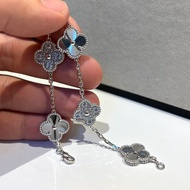 New Arrival Simple Lucky High-End All-Match Sterling Silver Four-Leaf Clover Bracelet V Gold High Ve