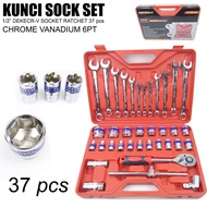 Socket Wrench Set 1/ 2 inch 32pcs / 36pcs Socket Wrench + Ring Pas Combination Wrench Set