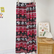 Onefashionmall Celana Panjang Kulot Wanita Motif Batik Salur Highwaits Long Bawahan Santai HW Pingga