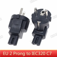 EU 2 Prong TO IEC320 C7 AC Power Adapter,German Standard 4.8mm Pin To 8 Figure 2 Hole, Used To Conne