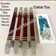 Pegangan pintu rumah 45cm 60cm 1 set kunci / Gagang Pintu Tarikan pintu 2 daun pintu