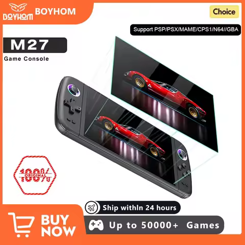 BOYHOM M27 Portable Pocket Retro Handheld Video Game Console 7.0Inch IPS Screen 1024*600 Display LIN