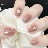 【With Glue】Douyin Detachable Bow Pure Desire Style Fake Nails