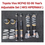 Toyota Vios NCP42 Ist NCP60 Front & Rear Adjustable Set ( HKS HIPERMAX S-STYLE ) / Shock Absorber / 