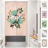 Customize Japanese Style Door Curtain Thickened Cotton Doorway Curtain Long for Living Room Kitchen Home Decor Multi-Size Short Door Curtain Velcro