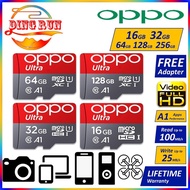 ♥【Readystock】 + FREE Shipping+ COD ♥ MEMORY CARD OPPO SD CARD MICRO SD TF KAD 16/32/64GB/128GB/256GB