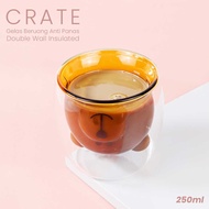  ️ LCKMNOFCLSTR Double Wall Glass Insulated Cup 250ml - CIQ38  ️