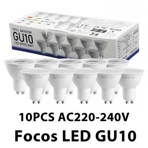 10Pack Focos Gu10 Spotlight Lampara 220V Led Bulb Wholesale 3W-9W White Warm 3000K 6000K Suitable fo