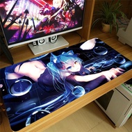 ♟ Hatsune Miku Anime Mousepad Cute Large Gaming Mouse Pad Kawaii Keyboard Mouse Mats Carpet Anti-Slip Computer Office Desk Mat