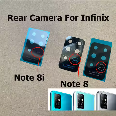 For Infinix Note 8 X692 Back Camera Glass Lens With Glue Sticker For Infinix Note 8i X683 X683B Repa