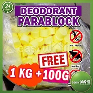 EASYWARE 2023 [1KG + FREE 100G] Para Block Deodorant Toilet Ubat Gegat Serai Wangi Penghalau Lipas T