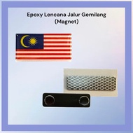 Epoxy Lencana Pin Malaysia Jalur Gemilang (Magnet) Malaysia Flag Badge -Saiz 5cm x 2.5cm (1pc)
