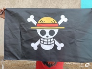 BENDERA ONE PIECE BENDERA BAJAK LAUT LOGO ANIME ONE PIECE BENDERA DEKORASI KAMAR