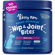 Zesty Paws Senior Advanced Hip & Joint Bites Support Pills for Large Dogs