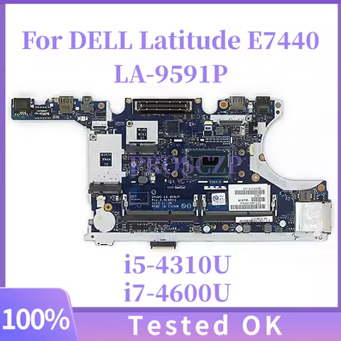 LA-9591P For DELL Latitude E7440 Laptop Motherboard With I7-4600U I5-4300U CPU VAUA0 0WK2DM WK2DM 03