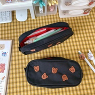 Super Cute Bear Pattern Black Pencil Bag Cases