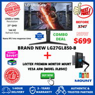 *COMBO DEAL* *1-hour delivery* **NEW LG27GL850-B and and New Loctek Premium Monitor Arm Stand (Model DLB502)