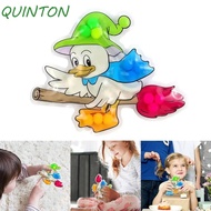 QUINTON Duck Squeeze Toy, Soft Cartoon Duck Pinching Toys, Pretend Play Animal Colorful Color Classi