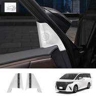 For Toyota Alphard 40 Series 2023+ Stainless Steel Car Styling Front Pillar Speaker Cover Interior Replacement Parts Accessories
