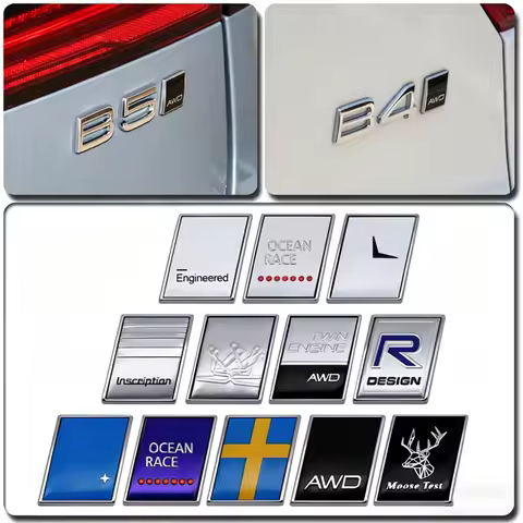 For Volvo S80 S60 S90 XC90 XC60 V40 V90 V60 D2 D5 T5 T6 T8 3D Metal Car Trunk Rear Sticker AWD RDESI