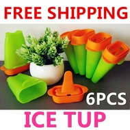 Tupperware Ice Tup 6x65ml with holder (8.1cm L X 4.6cm W X 10.1cm H)