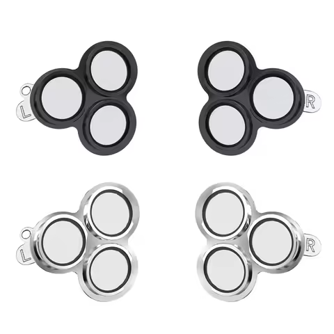 Lens Protector Film 2PCS for Meta Quest 3S VR Lens Cover 9H Tempered Glass Aluminum Alloy Frame 360°