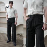 [New] BARON "Elite" Nippon pants กางเกงทรงขากระบอกตรงพรีเมี่ยม เอวสูงมีกระเป๋าหลัง ผ้า Sliky smooth 