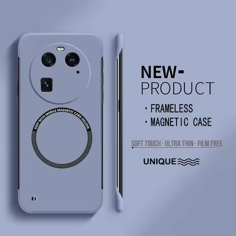 Thin/Hard Magnetic Frameless Phone Case For Oppo Find X7 X8 Ultra X8 X8S Plus X6 X5 X3 Pro Lite Neo