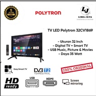 Terlaris Polytron Led Tv 32Cv1869 Digital + Smart Tv Led 32 Inch